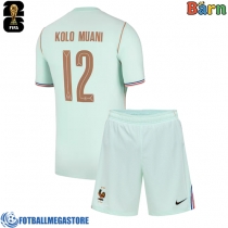Fotballdrakt Barn Frankrike Randal Kolo Muani #12 Bortedraktsett VM 2026 Kortermet (+ Korte bukser)
